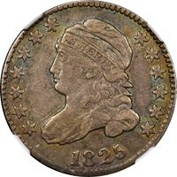 1825 Capped Bust Dime (10c) JR-5 Photo 3