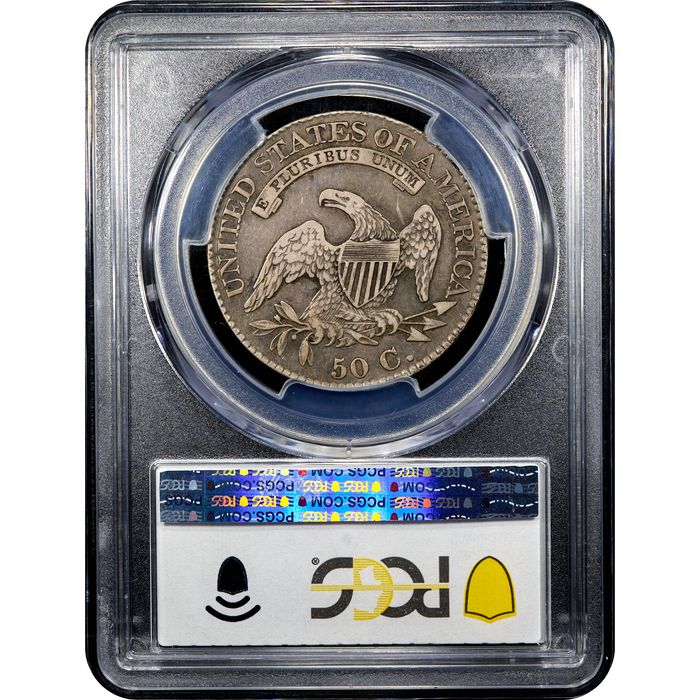 1825 Capped Bust Half Dollar (50c) Reverse Slab Image