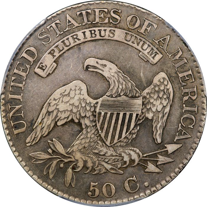 1825 Capped Bust Half Dollar (50c) Reverse Image