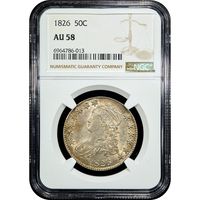 1826 Capped Bust Half Dollar (50c) Obverse Slab Image