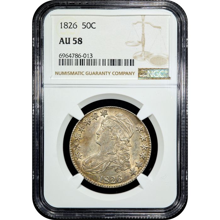 1826 Capped Bust Half Dollar (50c) Obverse Slab Image
