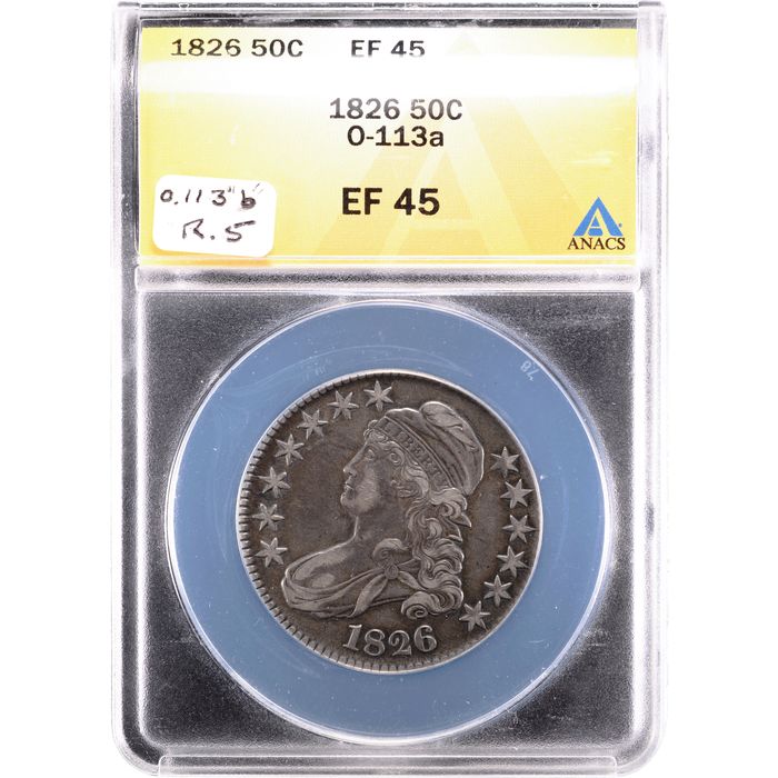 1826 Capped Bust Half Dollar (50c) O-113a Obverse Slab Image
