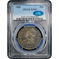 1826 Capped Bust Half Dollar (50c) Obverse Slab Image