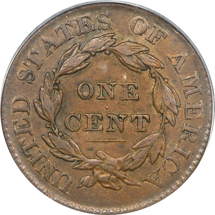1826 Coronet Large Cent (1c) N-7 OGH Photo 4