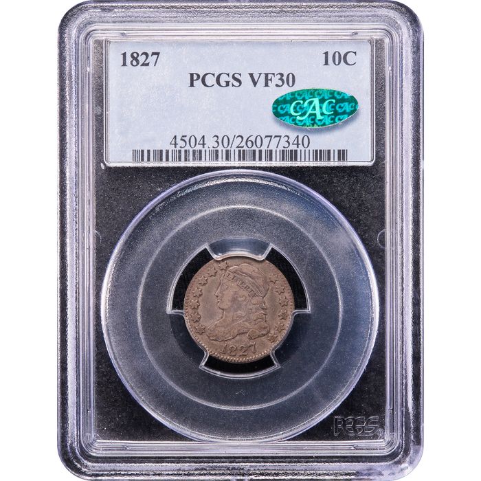 1827 Capped Bust Dime (10c) Obverse Image