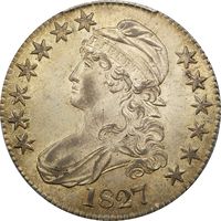 1827 Capped Bust Half Dollar (50c) Square Base 2  Photo 3