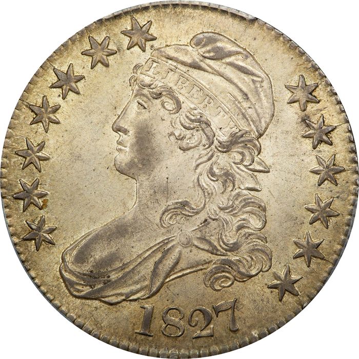 1827 Capped Bust Half Dollar (50c) Square Base 2  Photo 3