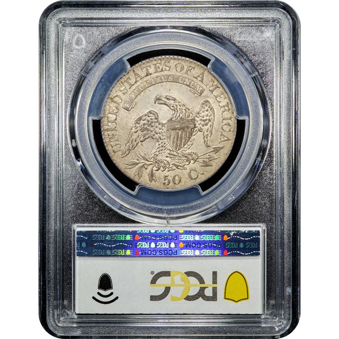 1827 Capped Bust Half Dollar (50c) Square Base 2  Reverse Image