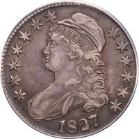 1827 Capped Bust Half Dollar (50c) Square Base 2 Photo 3