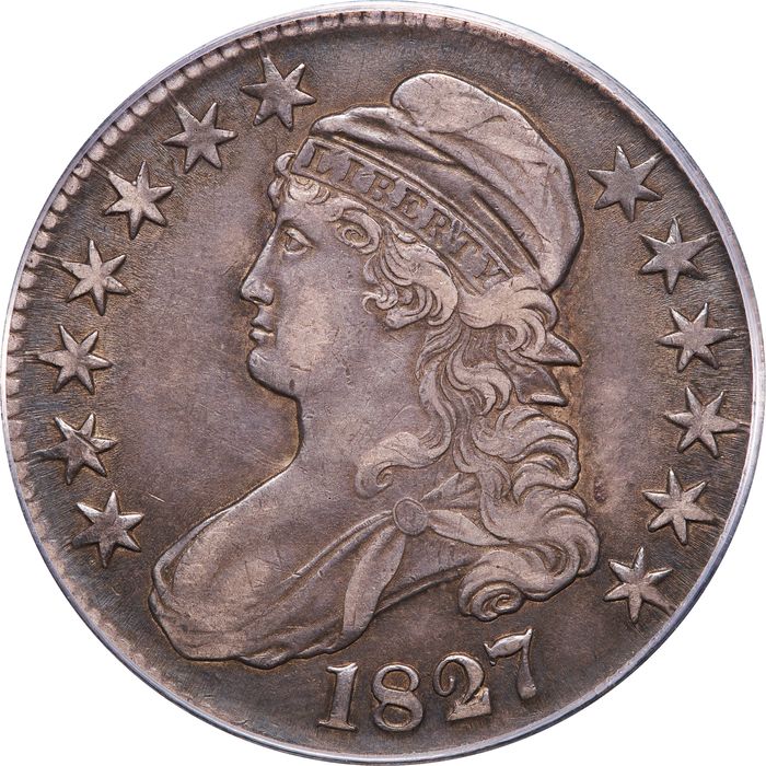 1827 Capped Bust Half Dollar (50c) Square Base 2 Photo 3