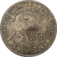 1828 Capped Bust Half Dollar (50c) Curl Base 2, No Knob Photo 4