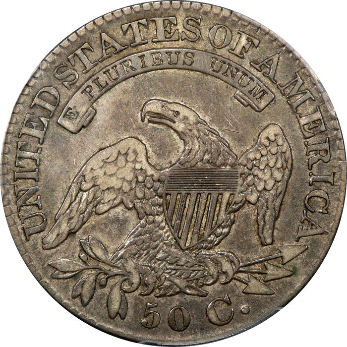 1828 Capped Bust Half Dollar (50c) Curl Base 2, No Knob Photo 4
