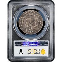 1828 Capped Bust Half Dollar (50c) Square 2, Small 8s, Lg. Letters Reverse Slab Image