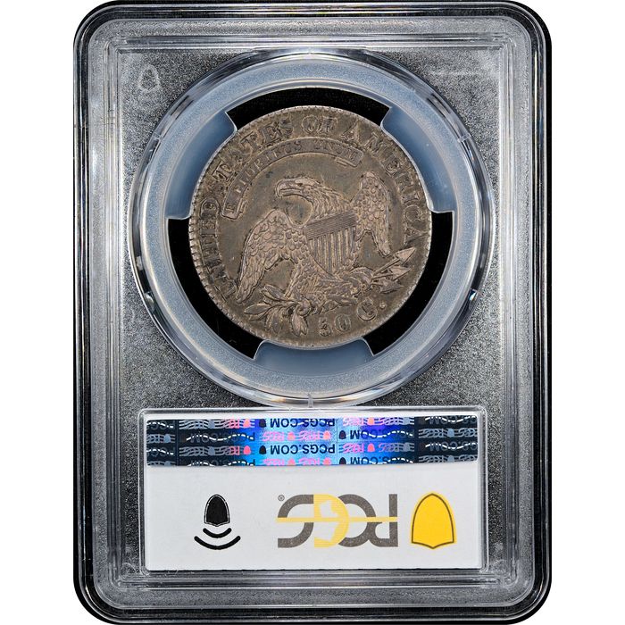 1828 Capped Bust Half Dollar (50c) Square 2, Small 8s, Lg. Letters Reverse Slab Image