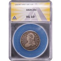 1828 Capped Bust Quarter (25c) Obverse Slab Image