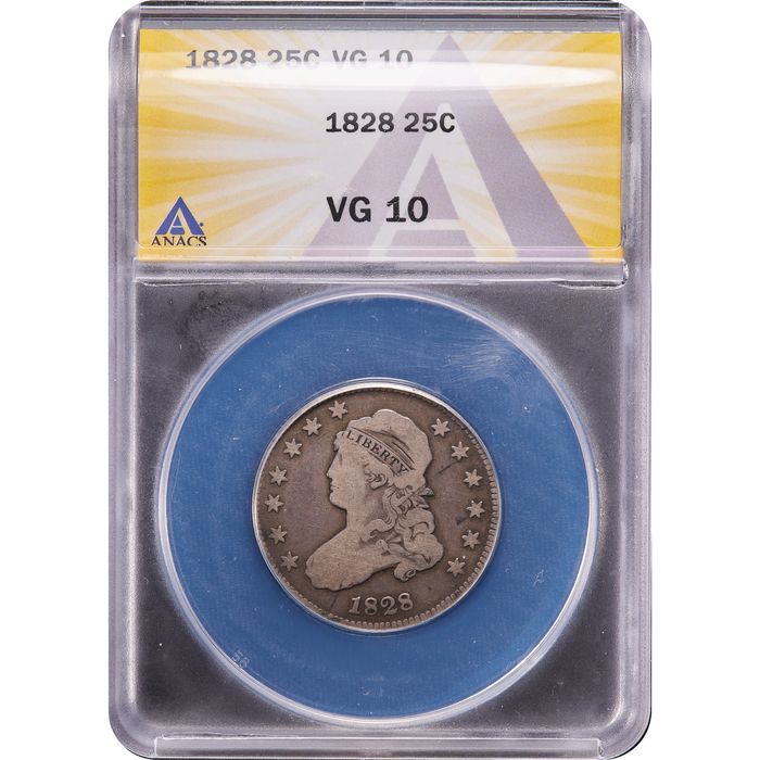 1828 Capped Bust Quarter (25c) Obverse Slab Image