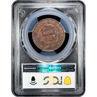 1828 Coronet Large Cent (1c) Large Narrow Date Reverse Slab Image