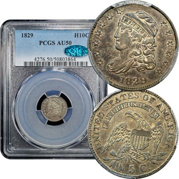 1829 Capped Bust Half Dime (h10c) Composite Image