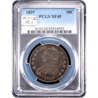 1829 Capped Bust Half Dollar (50c) O-112 Small Letters Obverse Slab Image