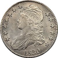1830 Capped Bust Half Dollar (50c) Large 0 O-120 Obverse Image