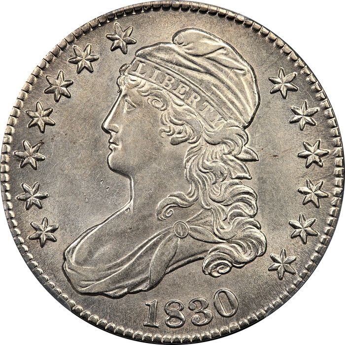 1830 Capped Bust Half Dollar (50c) Large 0 O-120 Obverse Image