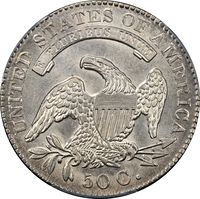 1830 Capped Bust Half Dollar (50c) Large 0 O-120 Reverse Image