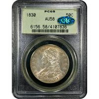 1830 Capped Bust Half Dollar (50c)  Large 0 OGH Obverse Image