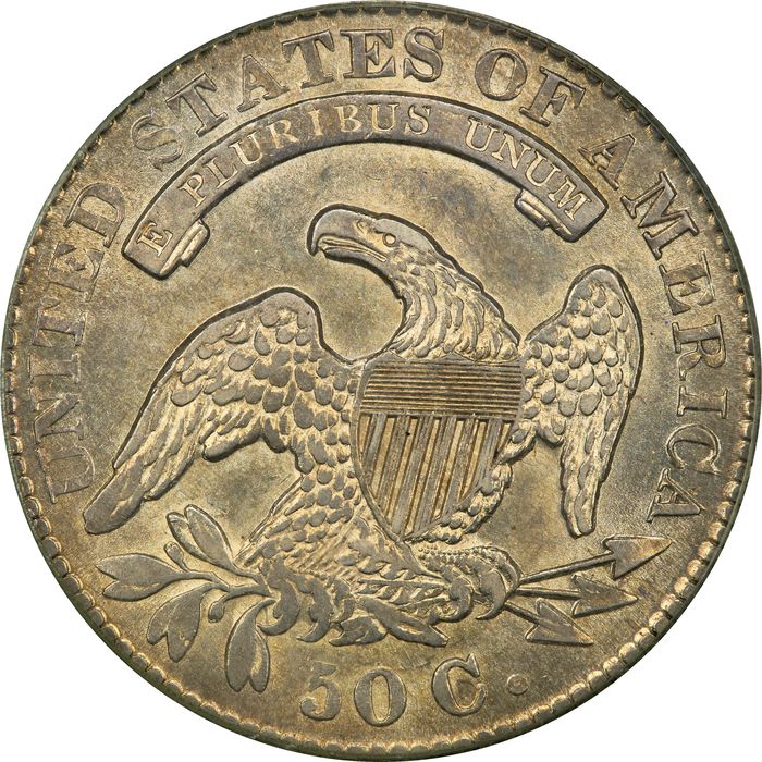 1830 Capped Bust Half Dollar (50c)  Large 0 OGH Photo 4
