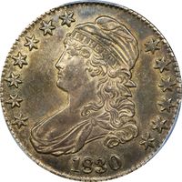 1830 Capped Bust Half Dollar (50c) O-122 Large 0 Obverse Image