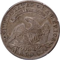 1830 Capped Bust Half Dollar (50c) Small 0 O-107 Reverse Image