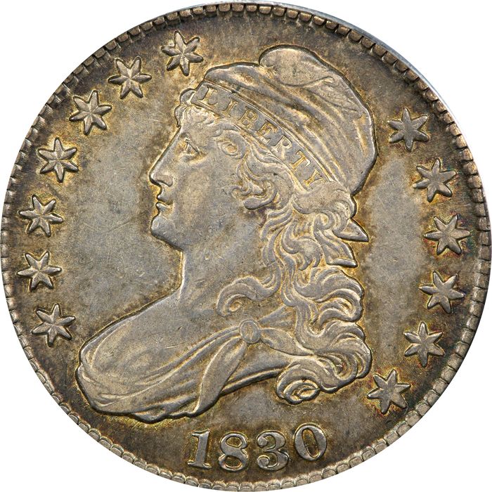 1830 Capped Bust Half Dollar (50c) Small 0 Obverse Image