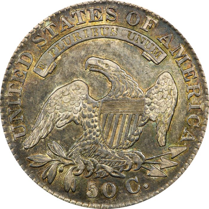 1830 Capped Bust Half Dollar (50c) Small 0 Reverse Image