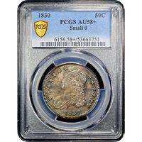 1830 Capped Bust Half Dollar (50c) Small 0 Obverse Image