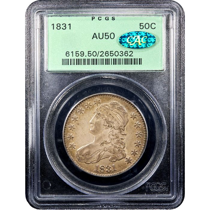 1831 Capped Bust Half (50c) OGH Obverse Slab Image