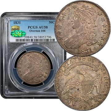1831 Capped Bust Half Dollar (50c) O-104 Composite Image