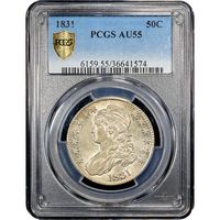 1831 Capped Bust Half Dollar (50c) Obverse Slab Image