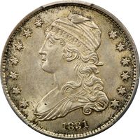 1831 Capped Bust Quarter (25c) Browning 4 Sm Letters Obverse Image
