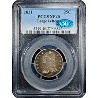 1831 Capped Bust Quarter (25c) Large Letters Obverse Image