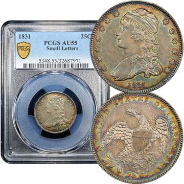 1831 Capped Bust Quarter (25c) Small Letters Composite Image