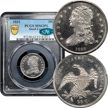 1831 Capped Bust Quarter (25c) Small Letters Composite Image