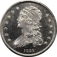 1831 Capped Bust Quarter (25c) Small Letters Obverse Image