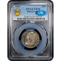1831 Capped Bust Quarter (25c) Small Letters Obverse Image