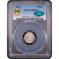 1832 Capped Bust Half Dime (H10C) Obverse Slab Image