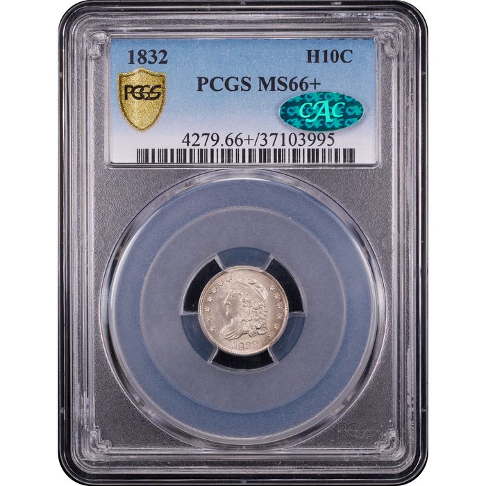 1832 Capped Bust Half Dime (H10C) Obverse Slab Image