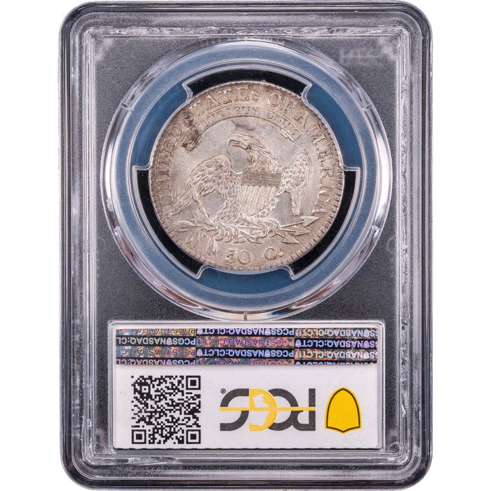 1832 Capped Bust Half Dollar (50c) Large Letters O-101a Reverse Slab Image