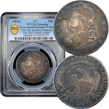 1832 Capped Bust Half Dollar (50c) Small Letters HT-141 Houck's Panacea Composite Image