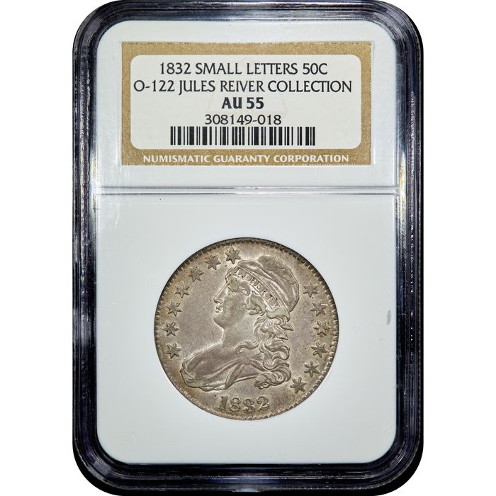 1832 Capped Bust Half Dollar (50c) Small Letters Obverse Slab Image