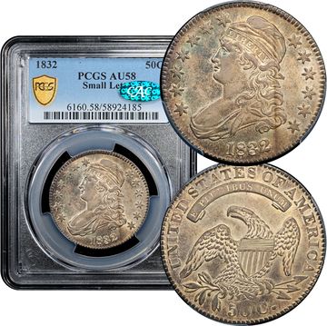 1832 Capped Bust Half Dollar (50c) Small Letters Composite Image