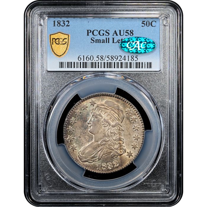 1832 Capped Bust Half Dollar (50c) Small Letters Obverse Slab Image