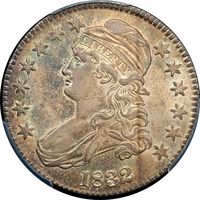 1832 Capped Bust Half Dollar (50c) Small Letters Obverse Image